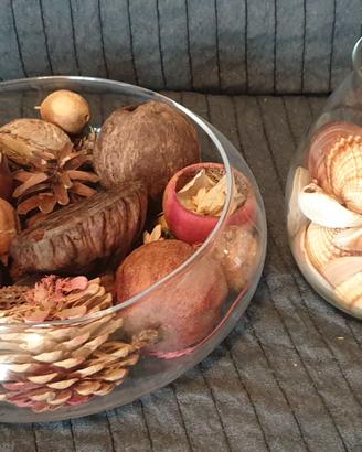 Set Decorativo Vetro: Ciotola Potpourri Autunnale 