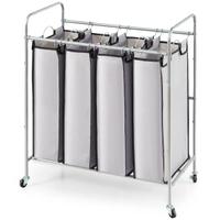 Carrello Portabiancheria a 4 Sezioni 765x406 mm