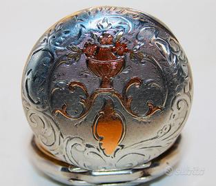 Stupendo orologio fine 800 argento oro