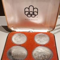 4 monete numismatiche  argento Olimpiadi Montreal