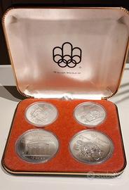 4 monete numismatiche  argento Olimpiadi Montreal