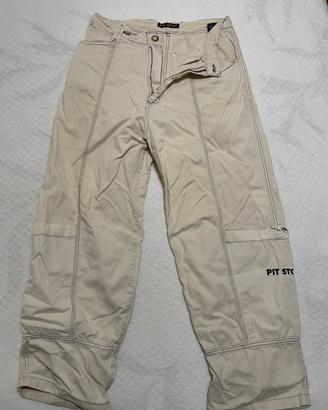 Pantaloni jeans larghi uomo Pit Stop hip hop beige