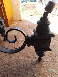 antico lampadario ferro battuto 