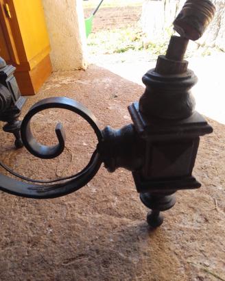 antico lampadario ferro battuto 