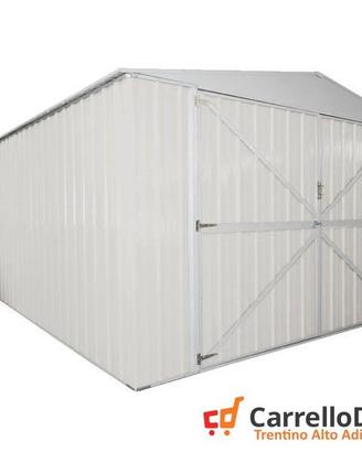 Box acciaio garage auto lamiera 360x600 bianco