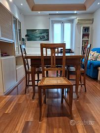 N. 4 Sedie impagliate in Legno