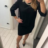 Abito Elisabetta Franchi nero con catten