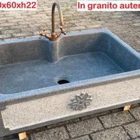 Lavello lavandino per cucina in pietra 90x60cm 1