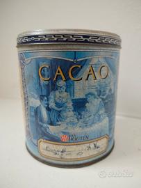 Antica scatola latta barattolo cacao Van Houten