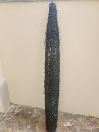 Lampadario in Rattan Nero