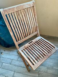 Sedie pieghevoli legno