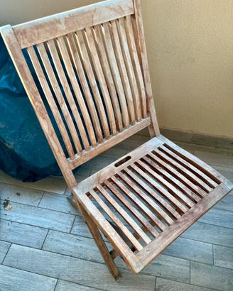 Sedie pieghevoli legno