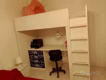 letto ikea Smastad modello soppalco con scrivania