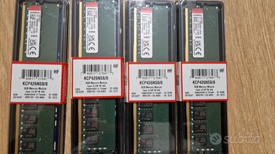 banco ram DDR4 8G Kingston