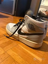 Jordan 1 Mid- Light Smoke Grey