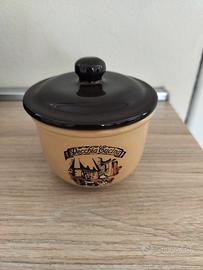 Barattolo rustico in ceramica con coperchio