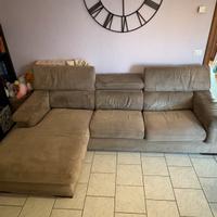 Divano letto simil alcantara