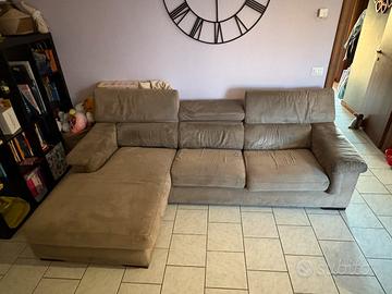 Divano letto simil alcantara