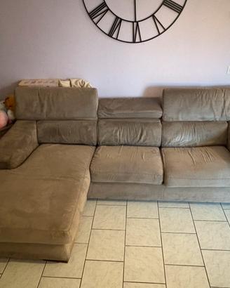 Divano letto simil alcantara