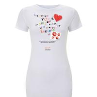 T-shirt XS S M L nuova 100% cotone biologico amore