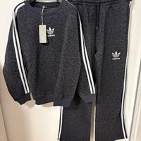 Completo Adidas Donna M Grigio Scuro Leopardato