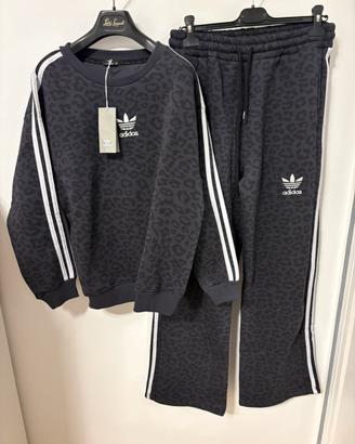 Completo Adidas Donna M Grigio Scuro Leopardato