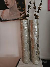 vasi in resina argento/oro