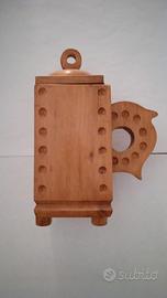 CARAFFA LEGNO CON MANICO ANNI 70 SVEZIA