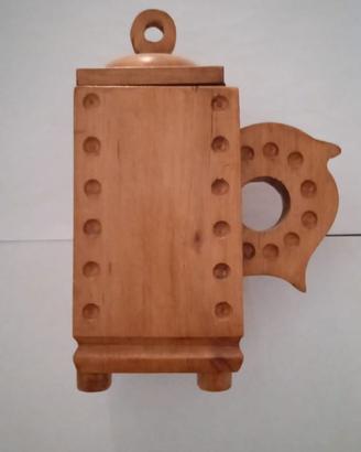 CARAFFA LEGNO CON MANICO ANNI 70 SVEZIA