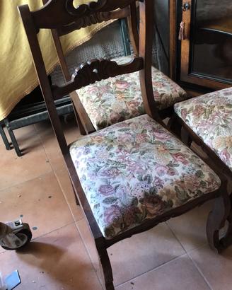 Sedie direttorio in noce