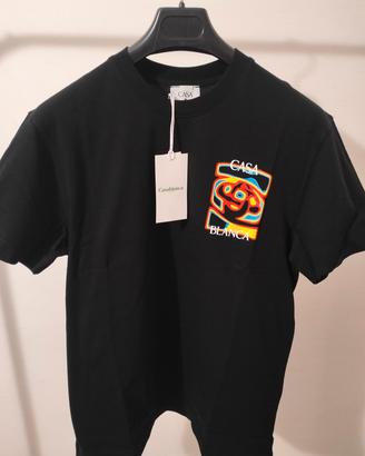 T-Shirt Casablanca uomo nera taglia XL 