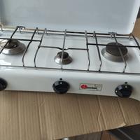 Fornello a gas a tre fuochi portatile Parker
