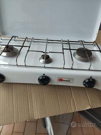 Fornello a gas a tre fuochi portatile Parker