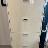 Scarpiera bianco lucido 4 ante