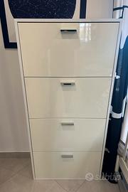 Scarpiera bianco lucido 4 ante