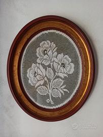Cornice ovale Vintage Legno Dorato