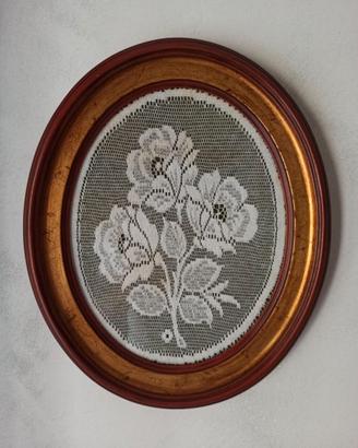 Cornice ovale Vintage Legno Dorato