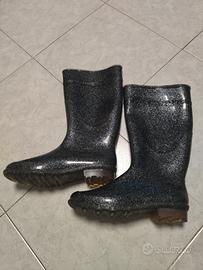 Stivali nuovi da pioggia glitterati n. 37