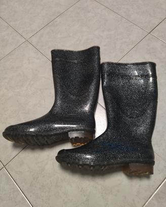 Stivali nuovi da pioggia glitterati n. 37