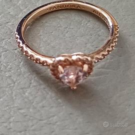 pandora anello rosato cuore