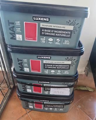 4 confezioni pittura Luxens Litchi 2 – 2,5 L nuove