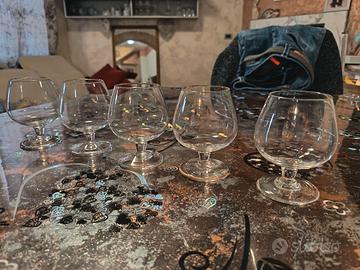 5 bicchieri napoleone da cognac vintage