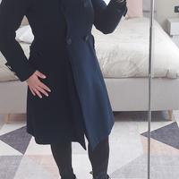 cappotto donna elegante blu narvy 