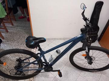 Bici mtb EXPLORE 100 blu 29" ROCKRIDER e accessori