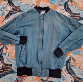 giubbotto bomber in denim 