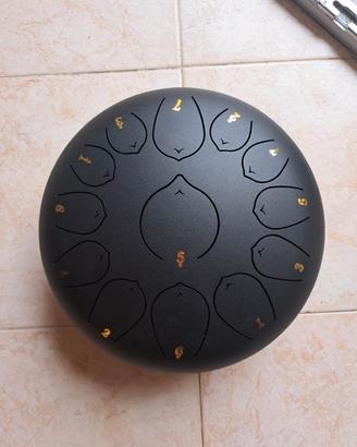 steel tongue drum 30 cm - completo di accessori