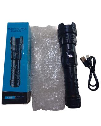 Torcia led con batteria ricaricabile incorporata 