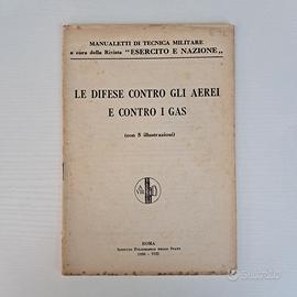 Manule libretto Le Difese contro gli aerei. 1930