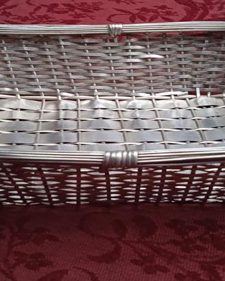cestino porta pane in argento sheffield usato
