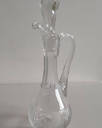Caraffa Vetro Lavorato 33cm Tappo Vintage